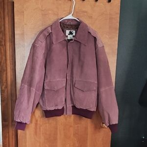 Men's Mauve Suede Jacket in Purple